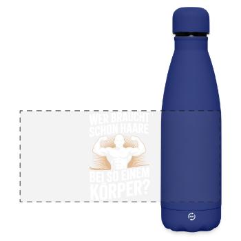 Chauve qui a besoin de cheveux Chauve Chauve - Gourde isotherme panoramique mate 500 ml - bleu foncé  - Devant