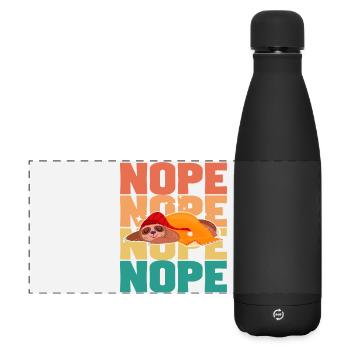  Sloth Nope - Matte Panoramic Thermal Bottle 500 ml - black - Front