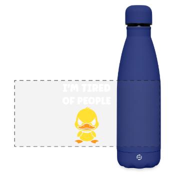 Marre gens canard cartoon - Gourde isotherme panoramique mate 500 ml - bleu foncé  - Devant