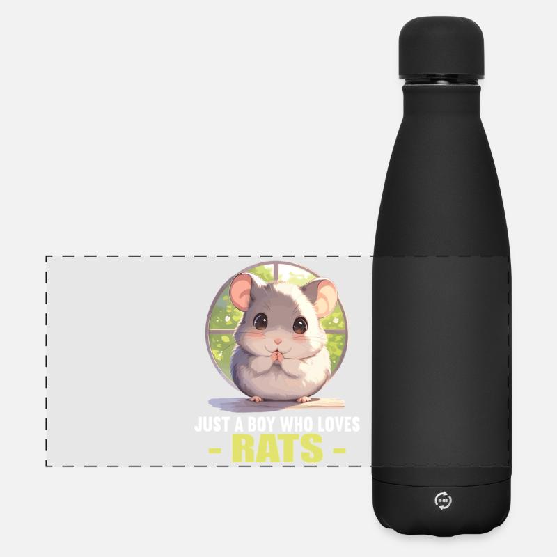 Rat Rat - Matte Panoramic Thermal Bottle 500 ml - black