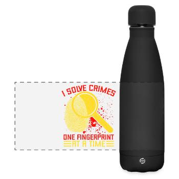 Forensic Science Major Solve Crimes One - Matte Panoramic Thermal Bottle 500 ml - black - Front