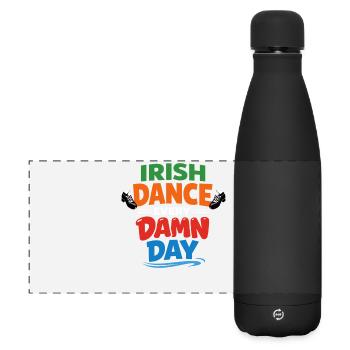 Irish Dance Step-dancing Celtic Fan - Matte Panoramic Thermal Bottle 500 ml - black - Front