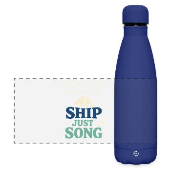 Shanty Crew Volksmusik-community - Matte Panorama Isolierflasche 500 ml - Dunkelblau  - Vorne