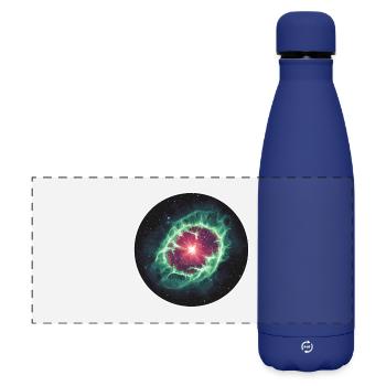 Astronomische Weltraum-Nebelschale - Matte Panorama Isolierflasche 500 ml - Dunkelblau  - Vorne