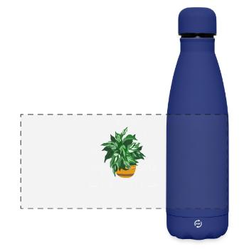 Pflanzenliebhaber Sukkulente Gartenarbeit - Matte Panorama Isolierflasche 500 ml - Dunkelblau  - Vorne
