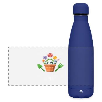 Succulente amoureuse des plantes. Voilà - Gourde isotherme panoramique mate 500 ml - bleu foncé  - Devant