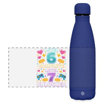Level 6 Komplett Level 7 Freigeschaltet - Matte Panorama Isolierflasche 500 ml - Dunkelblau  - Vorne