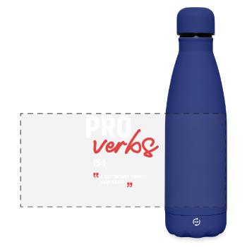 A Soft Answer Turneth Away Wrath Proverbs 15:1  - Matte Panoramic Thermal Bottle 500 ml - dark blue  - Front