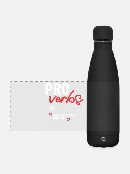 A Soft Answer Turneth Away Wrath Proverbs 15:1 - Matte Panoramic Thermal Bottle 500 ml - black