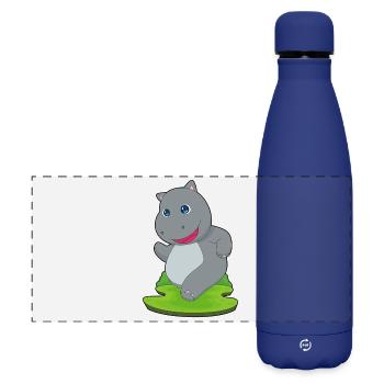 Hippopotame Jogger Jogging Sports - Gourde isotherme panoramique mate 500 ml - bleu foncé  - Devant