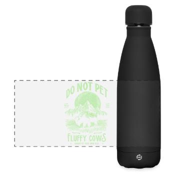 Les bisons vintage ne caressent pas les vaches duveteuses Bizons drôles - Gourde isotherme panoramique mate 500 ml - noir - Devant