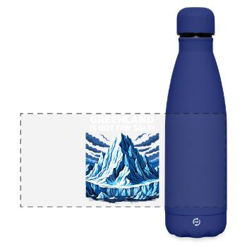 Le Groenland n’est pas à vendre - Gourde isotherme panoramique mate 500 ml - bleu foncé  - Devant