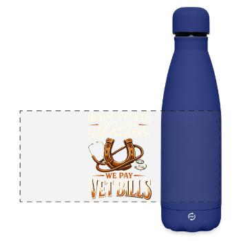Grange d’identité équestre Horse People - Gourde isotherme panoramique mate 500 ml - bleu foncé  - Devant
