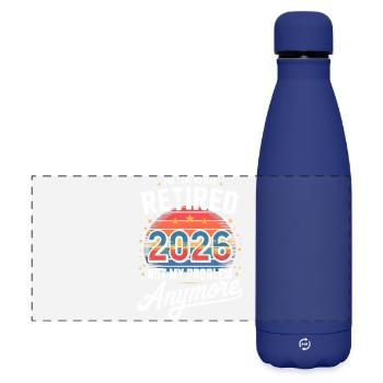 Retired 2026 Funny Retirement Graphic Women Men - Gourde isotherme panoramique mate 500 ml - bleu foncé  - Devant