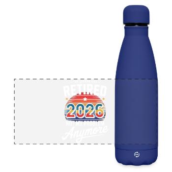 Retired 2026 Funny Retirement Graphic Women Men - Gourde isotherme panoramique mate 500 ml - bleu foncé  - Devant