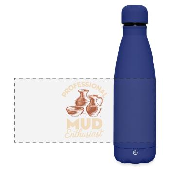 Pottery Kunst Ton Atelier Design - Matte Panorama Isolierflasche 500 ml - Dunkelblau  - Vorne