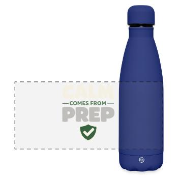 Ruhe Schlägt Panikbereitschaft, Lebensstil, - Matte Panorama Isolierflasche 500 ml - Dunkelblau  - Vorne