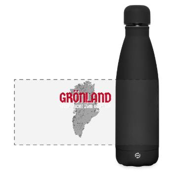 Groenland Non à vendre - Gourde isotherme panoramique mate 500 ml - noir - Devant