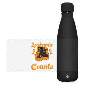 Leukemia Month Enlightenment September Orange Wear - Matte Panoramic Thermal Bottle 500 ml - black - Front