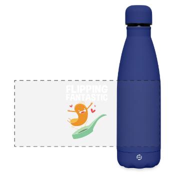 crêpe - Gourde isotherme panoramique mate 500 ml - bleu foncé  - Devant