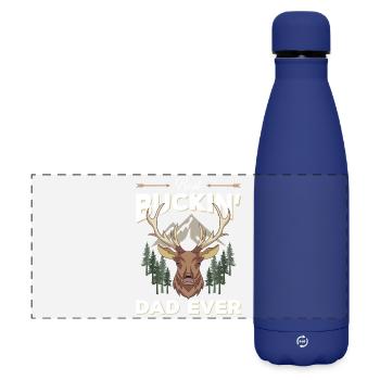 Best Buckin' Dad Ever - Matte Panorama Isolierflasche 500 ml - Dunkelblau  - Vorne