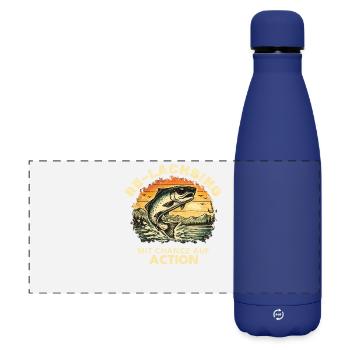 up05_Relaxing_sunset_round - Gourde isotherme panoramique mate 500 ml - bleu foncé  - Devant