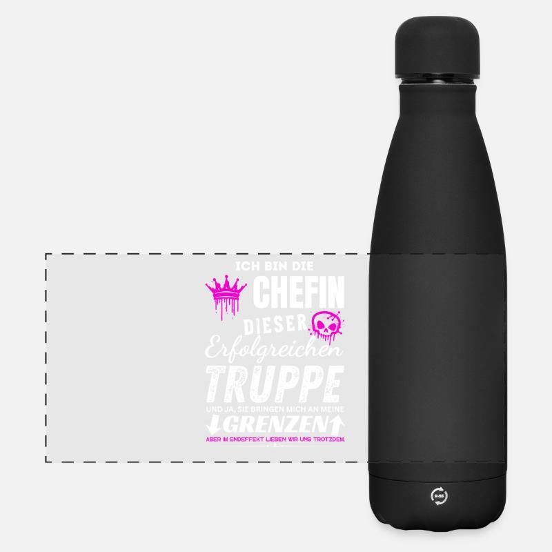 Chefin der Erfolgreichen Truppe Chefin Geschenke - Matte Panorama Isolierflasche 500 ml - Schwarz