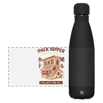 Pack Ripper Card Flipper Collect Em All Booster - Matte Panoramic Thermal Bottle 500 ml - black - Front