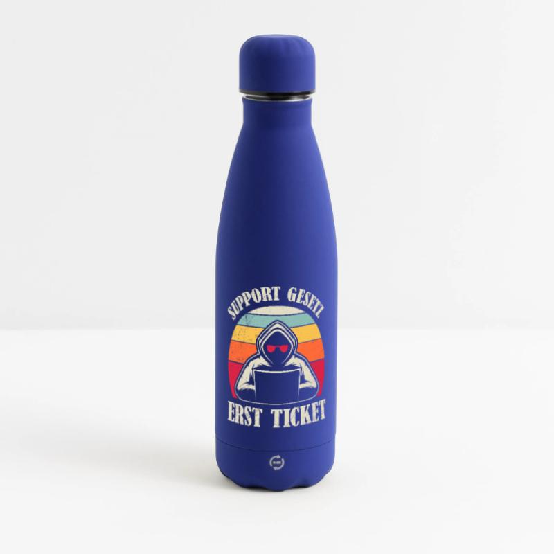 Computer Science Coder SUPPORT GESETZ ERST TICKET Matte Panorama Isolierflasche 500 ml