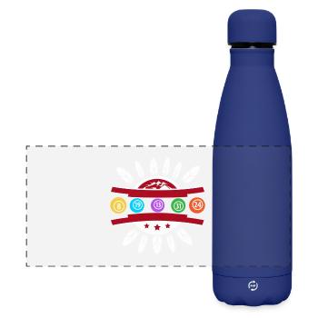Bingo Bingo Amérindien - Gourde isotherme panoramique mate 500 ml - bleu foncé  - Devant