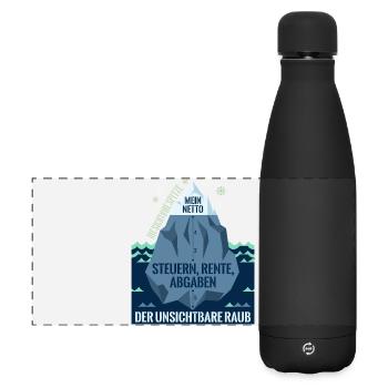 Die Sichtbare Spitze Mein Netto Eisberg Steuern - Matte Panoramic Thermal Bottle 500 ml - black - Front