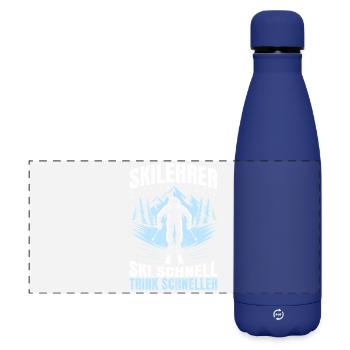 Après SKI INSTRUCTOR SKI FAST DRINK FASTER FUN - Matte Panoramic Thermal Bottle 500 ml - dark blue  - Front