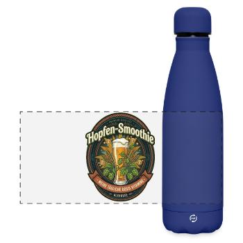Hops Smoothie Label - Matte Panoramic Thermal Bottle 500 ml - dark blue  - Front