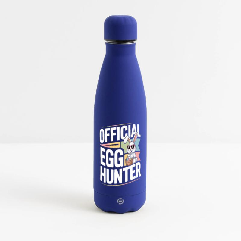 Official Egg Hunter Easter Bunny Easter Humor Matte Panoramic Thermal Bottle 500 ml