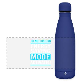Faulenzer Prokrastination Faul Faulheit - Matte Panorama Isolierflasche 500 ml - Dunkelblau  - Vorne