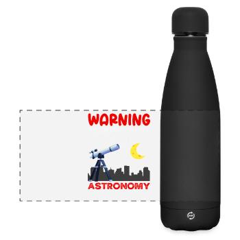Warning parle spontanément d’astronomie - Gourde isotherme panoramique mate 500 ml - noir - Devant