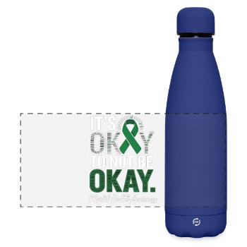 Mental Health Awareness – It’s Okay Not Okay - Matte Panorama Isolierflasche 500 ml - Dunkelblau  - Vorne
