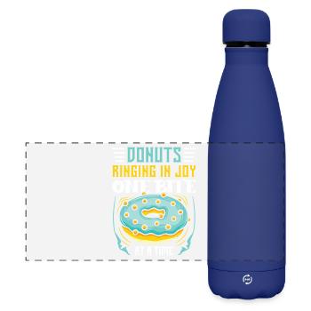 Restauration rapide en donuts - Gourde isotherme panoramique mate 500 ml - bleu foncé  - Devant