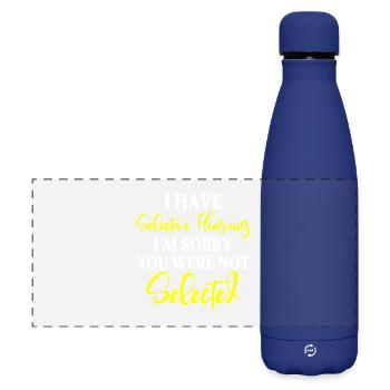 Selektives Hören nicht ausgewählt - Matte Panorama Isolierflasche 500 ml - Dunkelblau  - Vorne