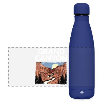 Grand Canyon National Park Hiker - Matte Panoramic Thermal Bottle 500 ml - dark blue  - Front