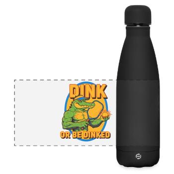 Joueur drôle de Pickleball Dink ou Dinked - Gourde isotherme panoramique mate 500 ml - noir - Devant