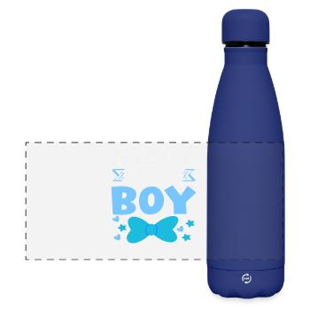 Sa nièce dit que la fête de révélation du genre des jeunes - Gourde isotherme panoramique mate 500 ml - bleu foncé  - Devant