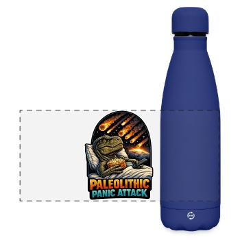 Emo-dinosaurier, Trauriger Dino, Emotionaler - Matte Panorama Isolierflasche 500 ml - Dunkelblau  - Vorne