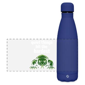 Amant du dragon de Komodo - Gourde isotherme panoramique mate 500 ml - bleu foncé  - Devant