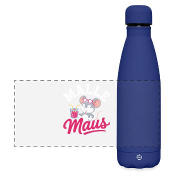 Mallemaus JGA Frauen Mallorca Fan Party Malle Maus - Matte Panorama Isolierflasche 500 ml - Dunkelblau  - Vorne