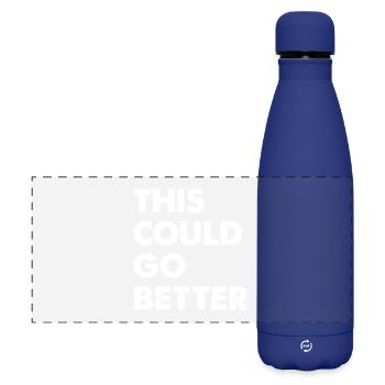 Ça pourrait mieux se passer - Gourde isotherme panoramique mate 500 ml - bleu foncé  - Devant