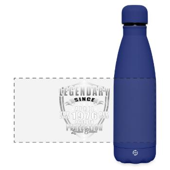 Legendär seit April 1976 Abzeichen - Matte Panorama Isolierflasche 500 ml - Dunkelblau  - Vorne