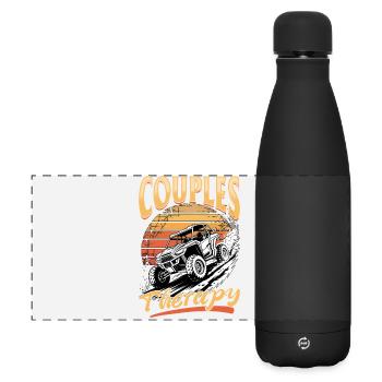 UTV Off Road 4 Wheeler Side by side - Matte Panorama Isolierflasche 500 ml - Schwarz - Vorne