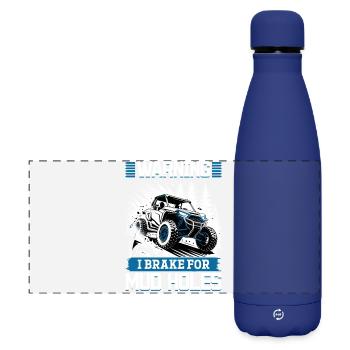 UTV Off Road 4 Wheeler Side by side - Matte Panorama Isolierflasche 500 ml - Dunkelblau  - Vorne