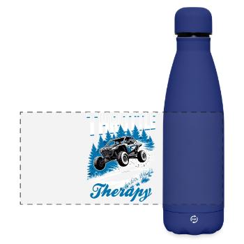 UTV Off Road 4 Wheeler Side by side - Matte Panorama Isolierflasche 500 ml - Dunkelblau  - Vorne